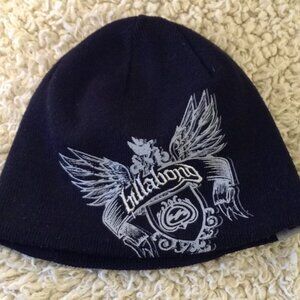 Billabong Beanie Knit hat with White Graphic Logo One Size Y2K Snowboarding Ski